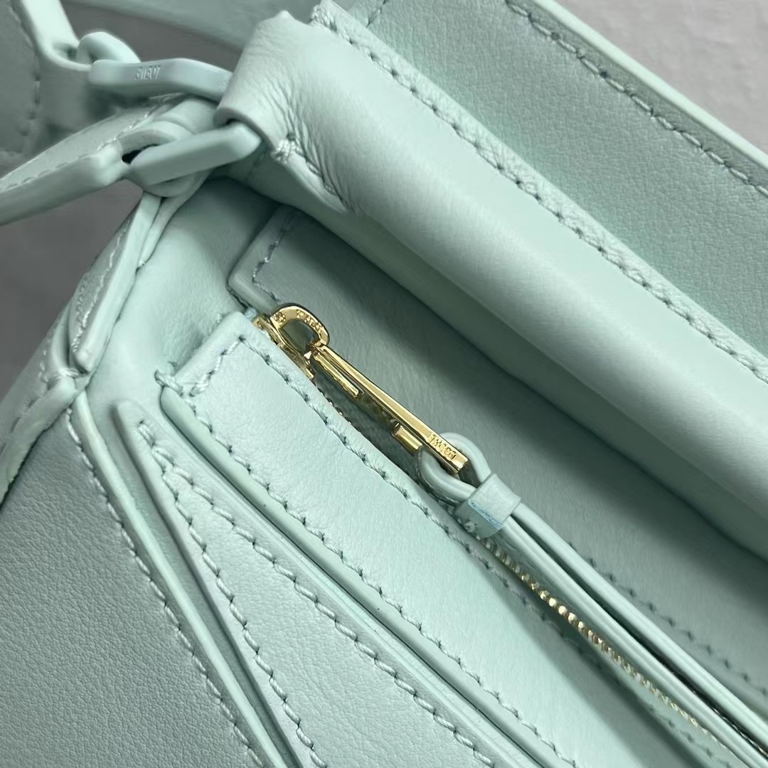 Loewe Mini Puzzle Bag in Classic Calfskin Fresh Mint